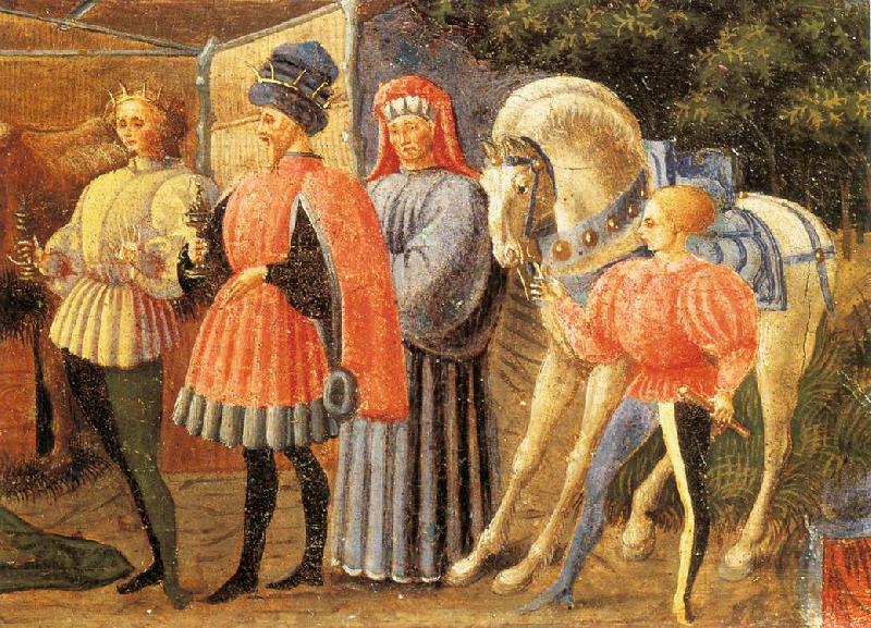 UCCELLO, Paolo Adoration of the Magi (Quarate predella, detail) qt